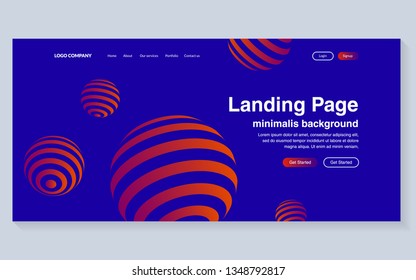 Minimal geometric background. Simple shapes with trendy gradients. website template for websites, or apps