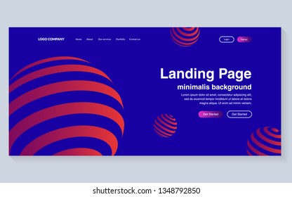 Minimal geometric background. Simple shapes with trendy gradients. website template for websites, or apps