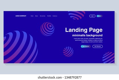 Minimal geometric background. Simple shapes with trendy gradients. website template for websites, or apps
