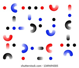 Minimal geometric background. Simple shapes with trendy gradients. Eps10 vector. - Vector