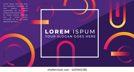 Minimal geometric background. Simple shapes with trendy gradients.
