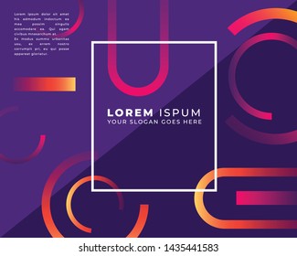 Minimal geometric background. Simple shapes with trendy gradients.
