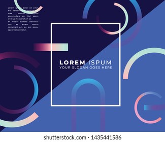 Minimal geometric background. Simple shapes with trendy gradients.