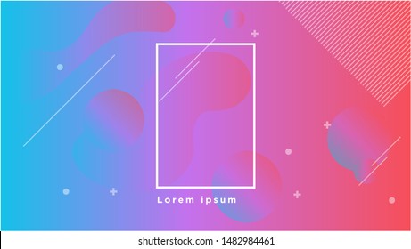 Minimal geometric background. Simple shapes with trendy gradients