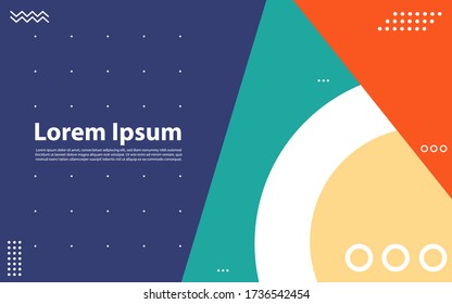 Minimal geometric background. Simple shapes with trendy gradients. 