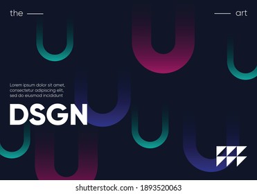 Minimal geometric background. Simple shapes with trendy gradients. Eps10 vector.