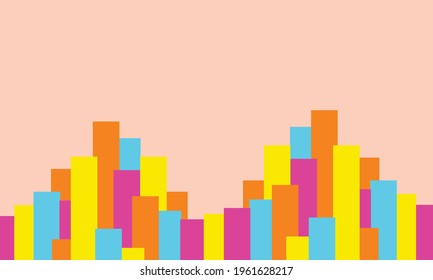 Minimal geometric background. Simple shapes with different colors. Eps10 vector.