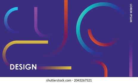 Minimal geometric background. Simple shapes with trendy gradients. Abstract Background
