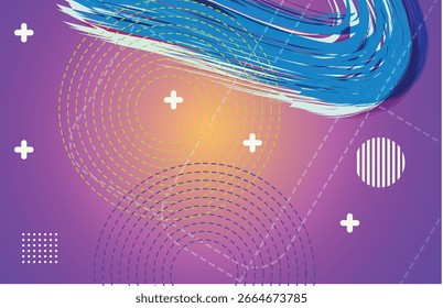 Fondo geométrico mínimo. Composición de Formas simples. Ilustración vectorial.