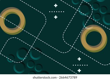 Minimal geometric background. Simple shapes composition. Vector Illustration.