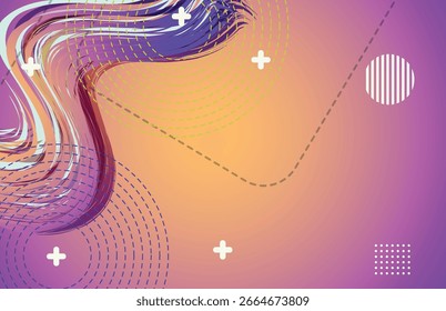 Minimaler geometrischer Hintergrund. Einfache Formenzusammenstellung. Vektorgrafik.