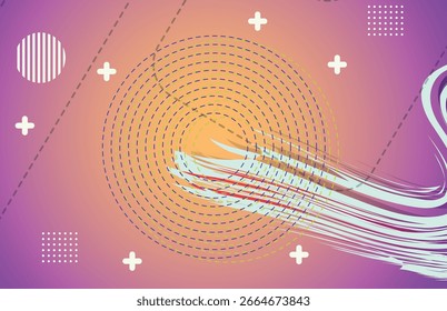 Fundo geométrico mínimo. Composição de formas simples. Ilustração de vetor.