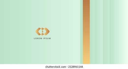 Minimal geometric background. soft green, dynamic shape composition. vectors.