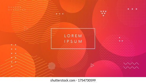 Minimal geometric background. Trendy abstract gradient backdrop vector design.