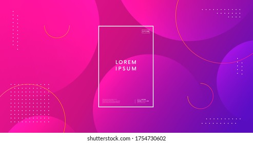 Minimal geometric background. Trendy abstract gradient backdrop vector design.