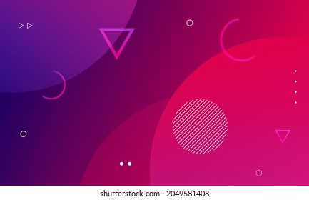 Minimal geometric background. Trendy geometric background. Dynamic shapes composition. Vector illustration