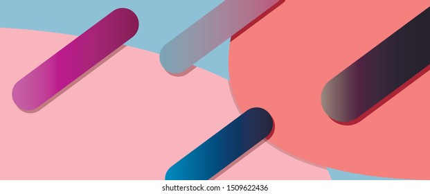 Minimal geometric background. Trendy  fluid flow pastel shades composition.  Eps10 vector.