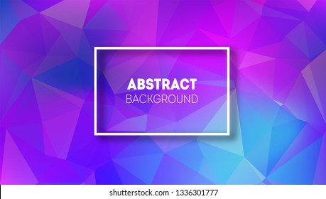 Minimal geometric background. Trendy gradient triangles composition. Abstract polygons for flyer, card, poster