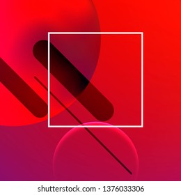 Minimal geometric background. Trendy gradient shapes composition. Abstract background.