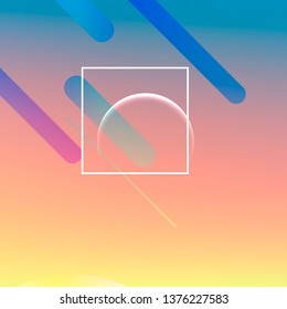 Minimal geometric background. Trendy gradient shapes composition. Abstract background.