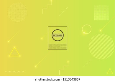 Minimal geometric background in trendy Meadowlark and Lime Punch summer colors. Vector. Can be used as background, book illustration, web design, animation, .