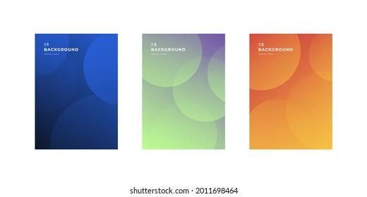 Minimal geometric backgrounds. Background set. Background design. Poster template. Fluid gradient. Dynamic shapes composition. Eps10 vector