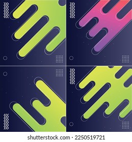 Minimal Geometric Backgrounds Pack of 4 Dynamic Shapes Composition