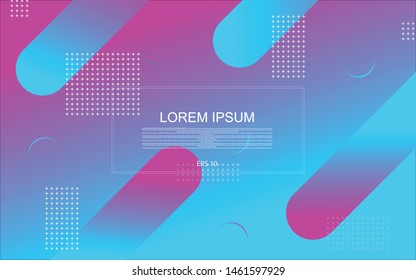 Minimal geometric background.Trendy gradient shapes composition.  . Eps10 vector.