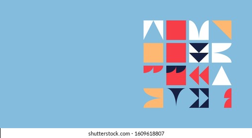 Minimal Geometric Banner design. Vector Modern universal Abstract background