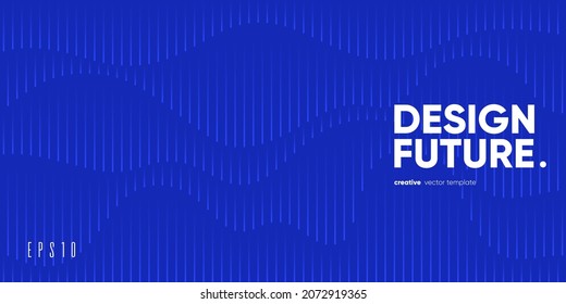 Minimal geometric banner with gradient lines. Vector presentation template.