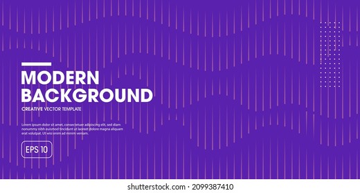 Minimal geometric banner with gradient lines. Vector presentation template.