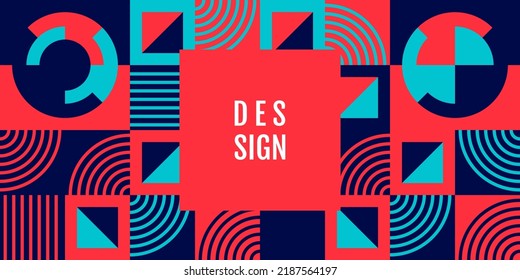 Minimal geometric banner with simple design pattern. - Vector.