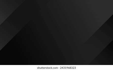 Minimal geometric black background with dynamic shapes composition. Vector illustration