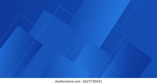 Minimal geometric blue banner background abstract design. Vector abstract graphic design banner pattern background template