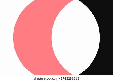 Minimal Geometric Circle Overlap Background, Modern Abstract Color Block Design