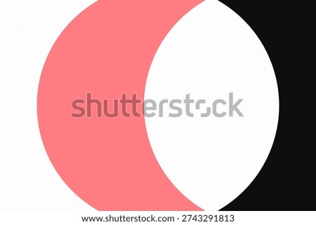 Minimal Geometric Circle Overlap Background, Modern Abstract Color Block Design