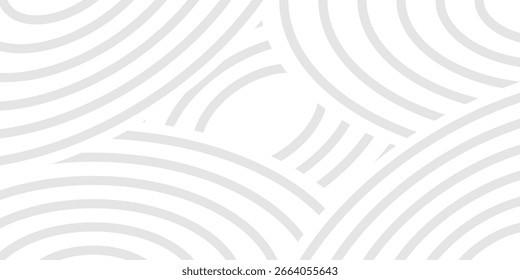 Círculos geométricos mínimos y arcos, creando una textura suave en capas para presentaciones o marcas con estilo. Ilustración vectorial