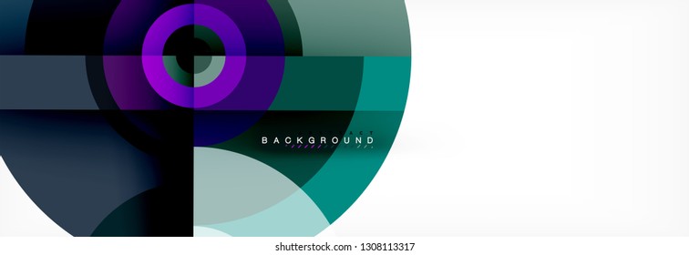 Minimale geometrische Kreise und abstrakte Dreiecke, techno-modernes Design, Plakatvorlage, Vektordesign