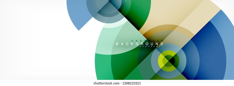 Minimale geometrische Kreise und abstrakte Dreiecke, techno-modernes Design, Plakatvorlage, Vektordesign