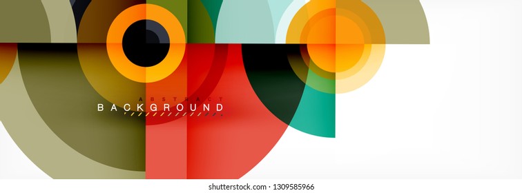 Minimale geometrische Kreise und abstrakte Dreiecke, techno-modernes Design, Plakatvorlage, Vektordesign