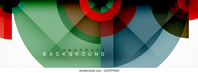 Minimale geometrische Kreise und abstrakte Dreiecke, techno-modernes Design, Plakatvorlage, Vektordesign