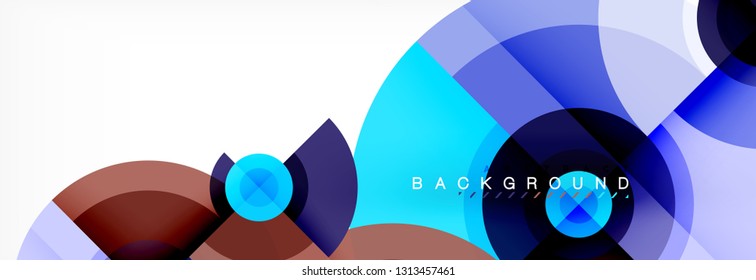 Minimale geometrische Kreise und abstrakte Dreiecke, techno-modernes Design, Plakatvorlage, Vektordesign
