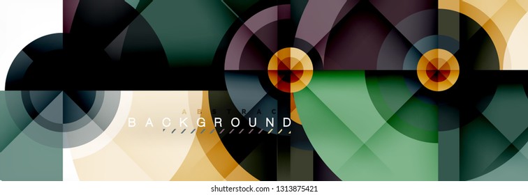 Minimale geometrische Kreise und abstrakte Dreiecke, techno-modernes Design, Plakatvorlage, Vektordesign