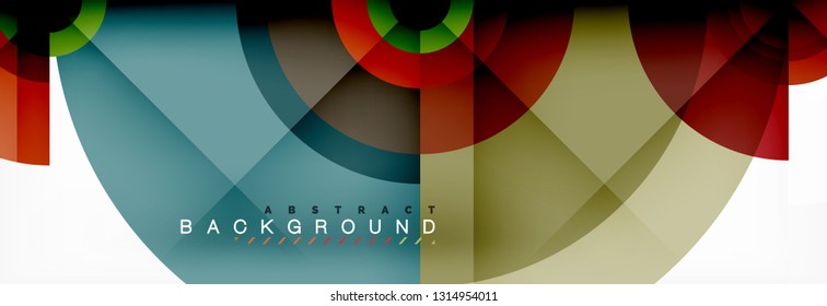 Minimale geometrische Kreise und abstrakte Dreiecke, techno-modernes Design, Plakatvorlage, Vektordesign