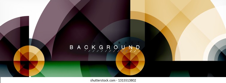 Minimale geometrische Kreise und abstrakte Dreiecke, techno-modernes Design, Plakatvorlage, Vektordesign