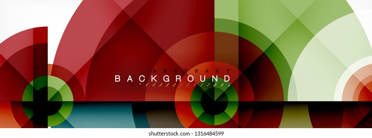 Minimale geometrische Kreise und abstrakte Dreiecke, techno-modernes Design, Plakatvorlage, Vektordesign