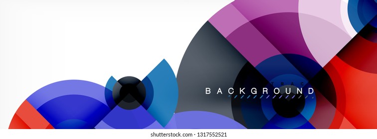 Minimale geometrische Kreise und abstrakte Dreiecke, techno-modernes Design, Plakatvorlage, Vektordesign