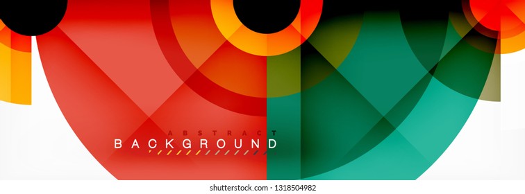 Minimale geometrische Kreise und abstrakte Dreiecke, techno-modernes Design, Plakatvorlage, Vektordesign