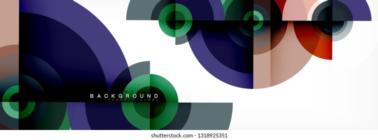 Minimale geometrische Kreise und abstrakte Dreiecke, techno-modernes Design, Plakatvorlage, Vektordesign