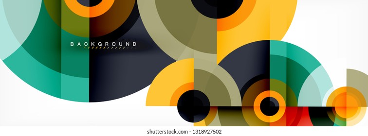 Minimale geometrische Kreise und abstrakte Dreiecke, techno-modernes Design, Plakatvorlage, Vektordesign